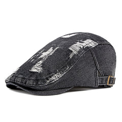 Vintage Denim Beret Wash Unisex Newsboy Hats Flat Driving Berets Hat