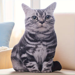 Abstract Cat Plush Toy Realistic Faces Soft Filling Perfect Gift