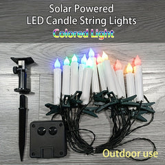 12 LEDs Christmas Candle Lights Outdoor Decorative Candle Lamps