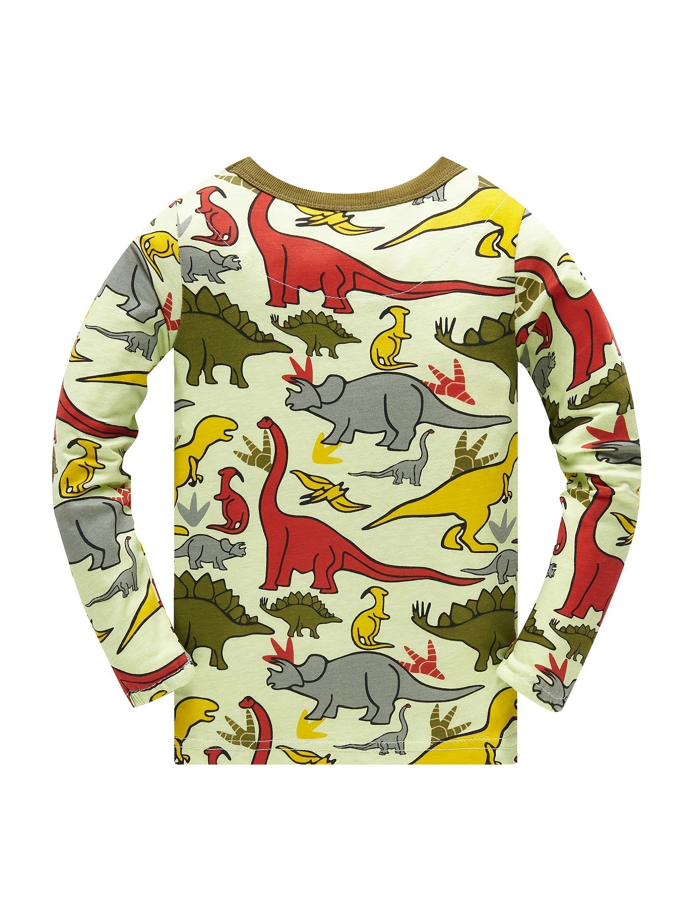 Boys Dinosaur Pajama Set Long Sleeve Top & Pants