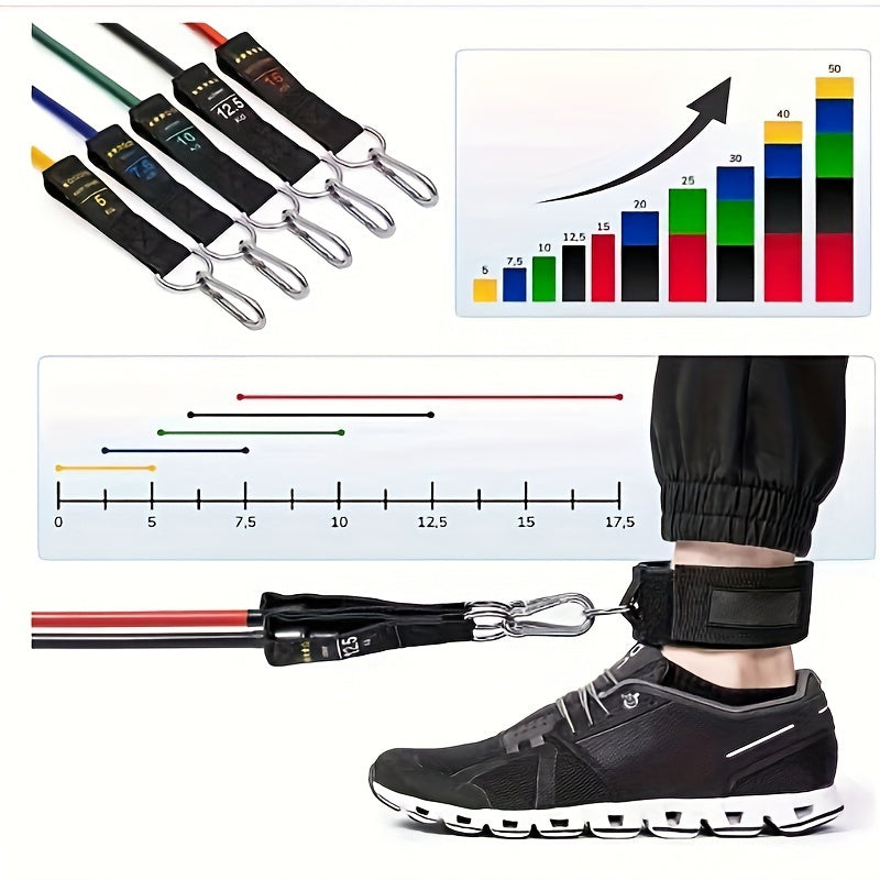 11pcs Fitness Pull Rope Set Resistance Band Exercise Set