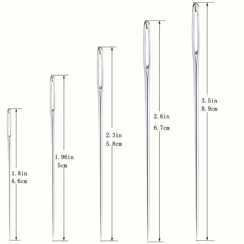 30pcs Large Eye Needles Sewing Needles Transparent Storage Tube