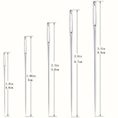 30pcs Large Eye Needles Sewing Needles Transparent Storage Tube