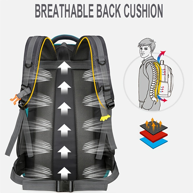 60L Waterproof Hiking Backpack for Men Women, Large Capacity Sports Bag for Camp