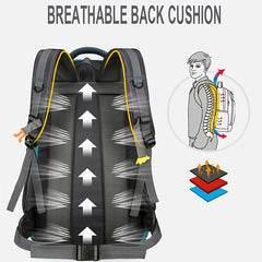 60L Waterproof Hiking Backpack for Men Women, Large Capacity Sports Bag for Camp