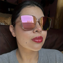 Cat Eye Mirror Lens Sunglasses UV400