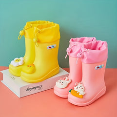 Girls' Cartoon Rain Boots Non-slip Waterproof Shoes All Seasons