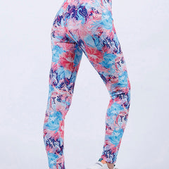 Floral Print Yoga Pants High Waist Leggings