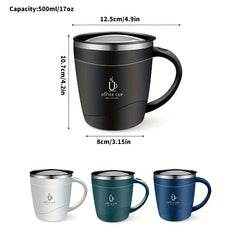 17oz Stainless Steel Insulated Coffee Cup Lightweight Leakproof Water Bottle