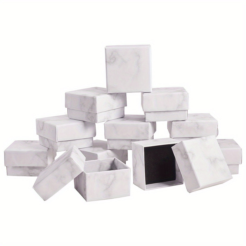 24pcs Square Jewelry Gift Boxes for Rings Earrings Necklaces, Cardboard Packagin