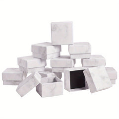 24pcs Square Jewelry Gift Boxes for Rings Earrings Necklaces, Cardboard Packagin