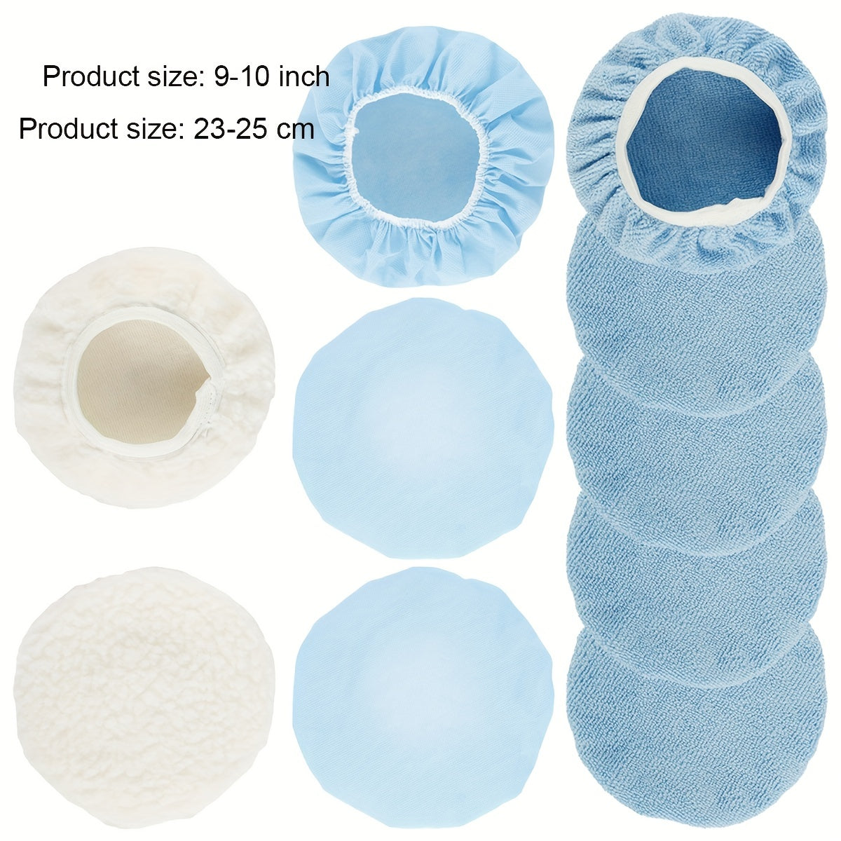 Soft Microfiber Car Polisher Pad Cover Non-slip Stretch Car Wax Cover Kit