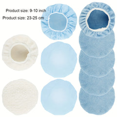 Soft Microfiber Car Polisher Pad Cover Non-slip Stretch Car Wax Cover Kit