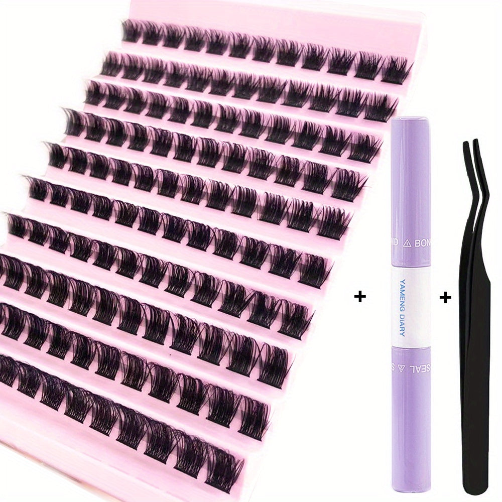 120pcs D Curl Cluster Lashes DIY Eyelash Extensions Kit