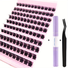 120pcs D Curl Cluster Lashes DIY Eyelash Extensions Kit