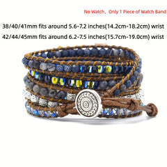Bohemian Wrap Watch Weathered Agate Beaded Strap