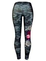 Skull Pattern Yoga Pants High Stretch Halloween Leggings