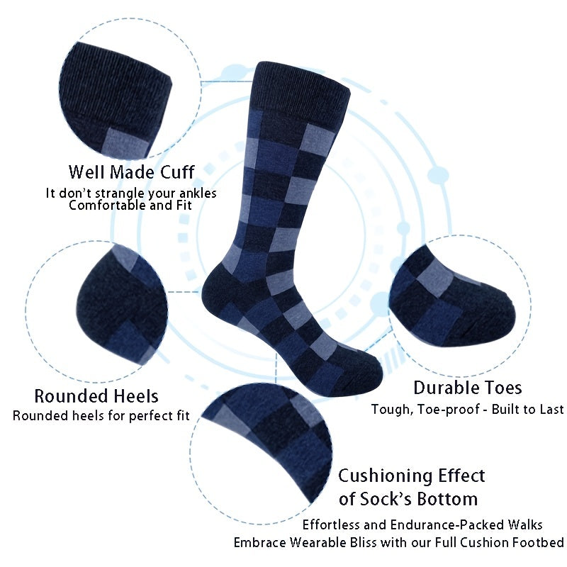 Men's Striped Mid-Calf Socks - Father's Birthday Gift