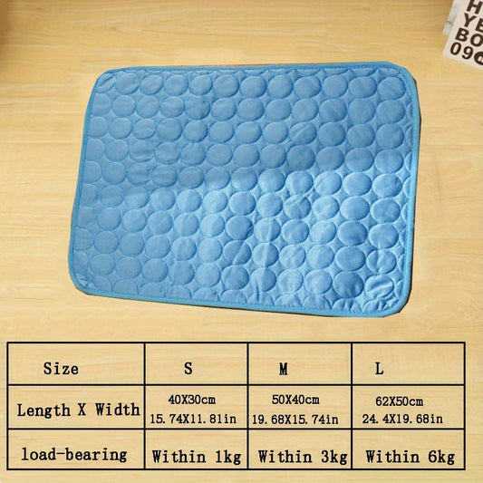 1pc Pet Ice Mat Ice Silk Mat Small Animal Mat Random