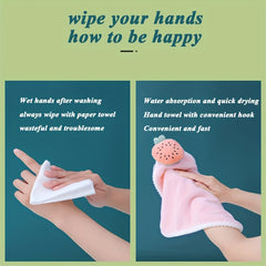 Cartoon Fruit Handkerchief Set with Ring - High Soft Coral Velvet Towels