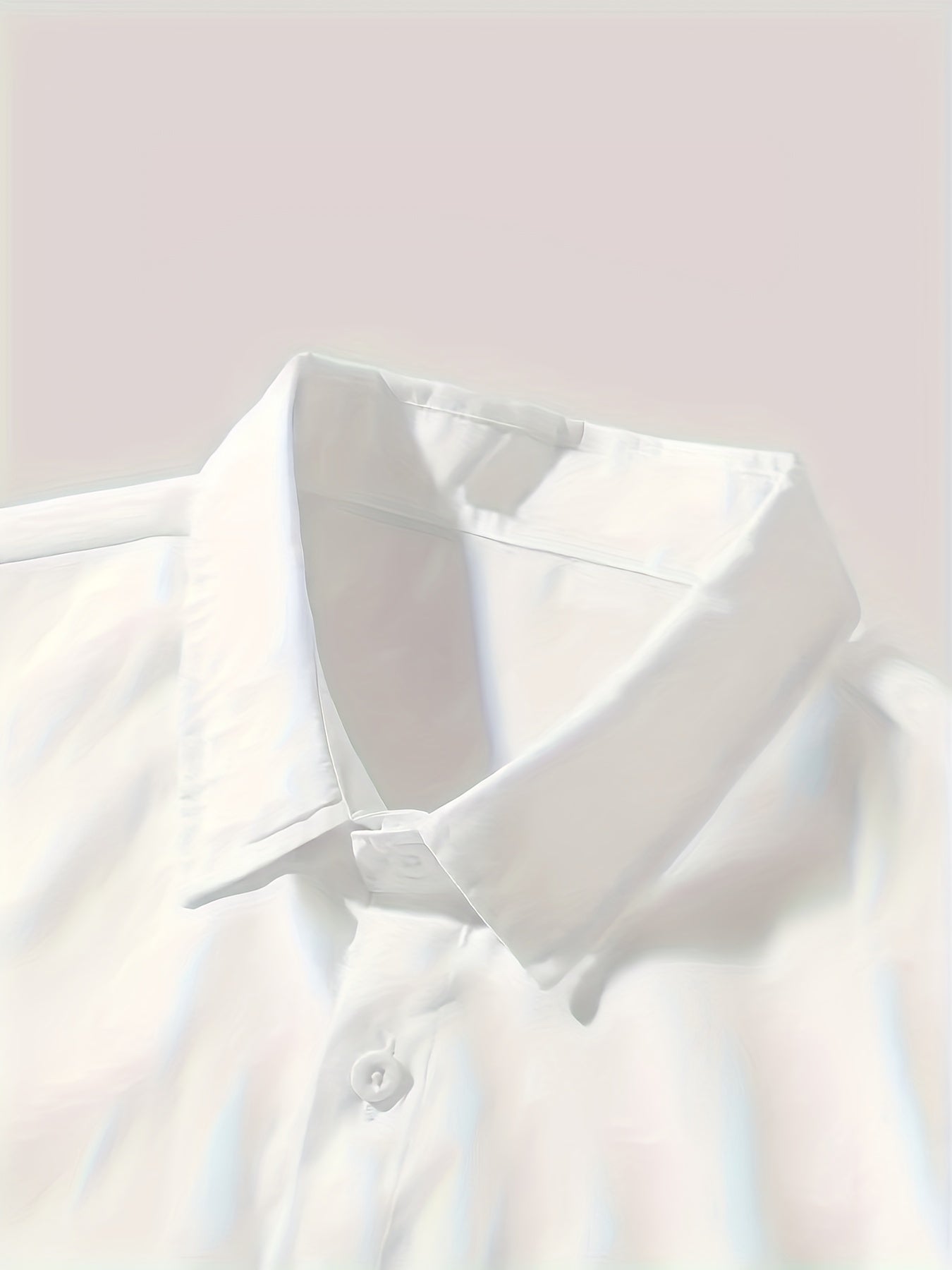 Solid Men's Long Sleeve Lapel Shirt Spring Fall Casual Button Up
