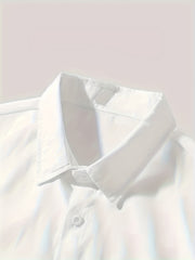 Solid Men's Long Sleeve Lapel Shirt Spring Fall Casual Button Up
