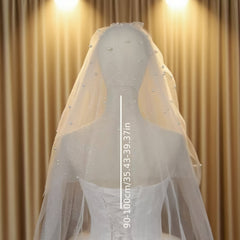 Classic Pearl Bridal Veil Vintage Style Hand Wash Wedding Accessory for Brides