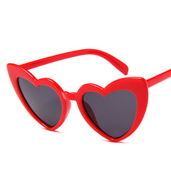 Heart Shaped Sunglasses Block Gradient Lens Vintage Oversized Eyewear