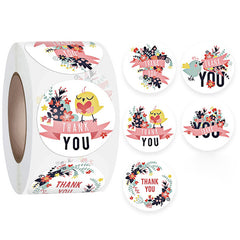 500 Thank You Sticker Roll 0.98in Small Round Circle Sticker