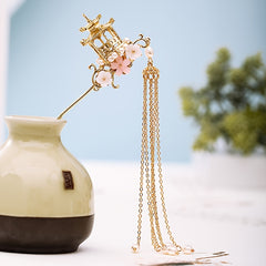 Hanfu Dress Hairpins Clips Faux Pearl Tassel Hair Pin Headpieces