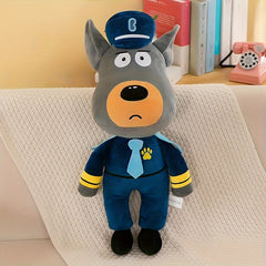 Labrador Plush Toy Safety Officer Brown & Gray Stuffed Animal