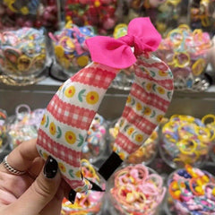Colorful Anti slip Hair Hoop Children s Headband Flower Print