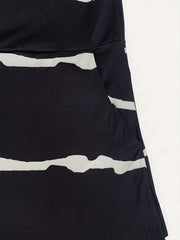Striped V Neck Mini Cami Dress With Pockets