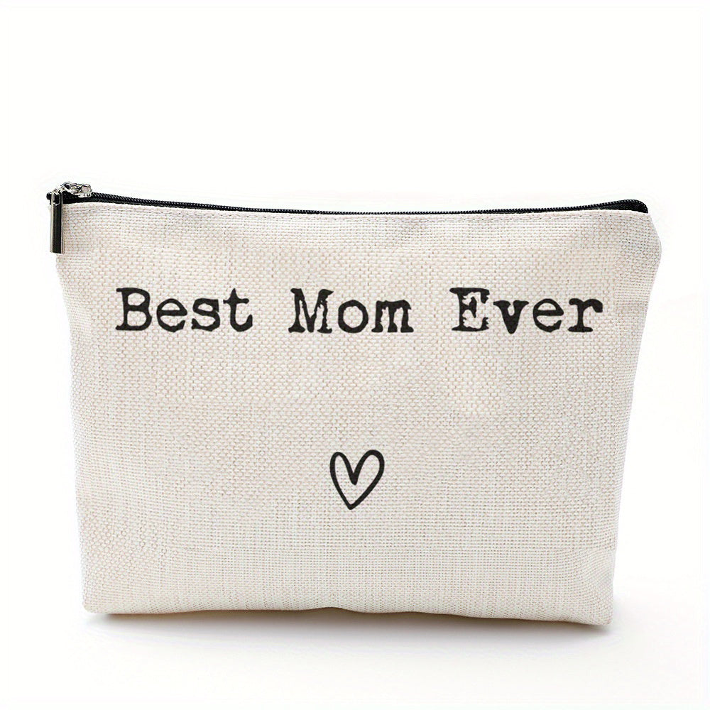 Portable Cosmetic Bag with Zipper Closure