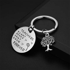 Teacher Keychain Plant Seeds Grow Forever Gift