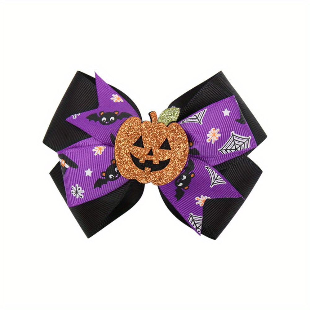 Pumpkin Hair Clip Bow Hairpin Halloween Party Hair Accessories
