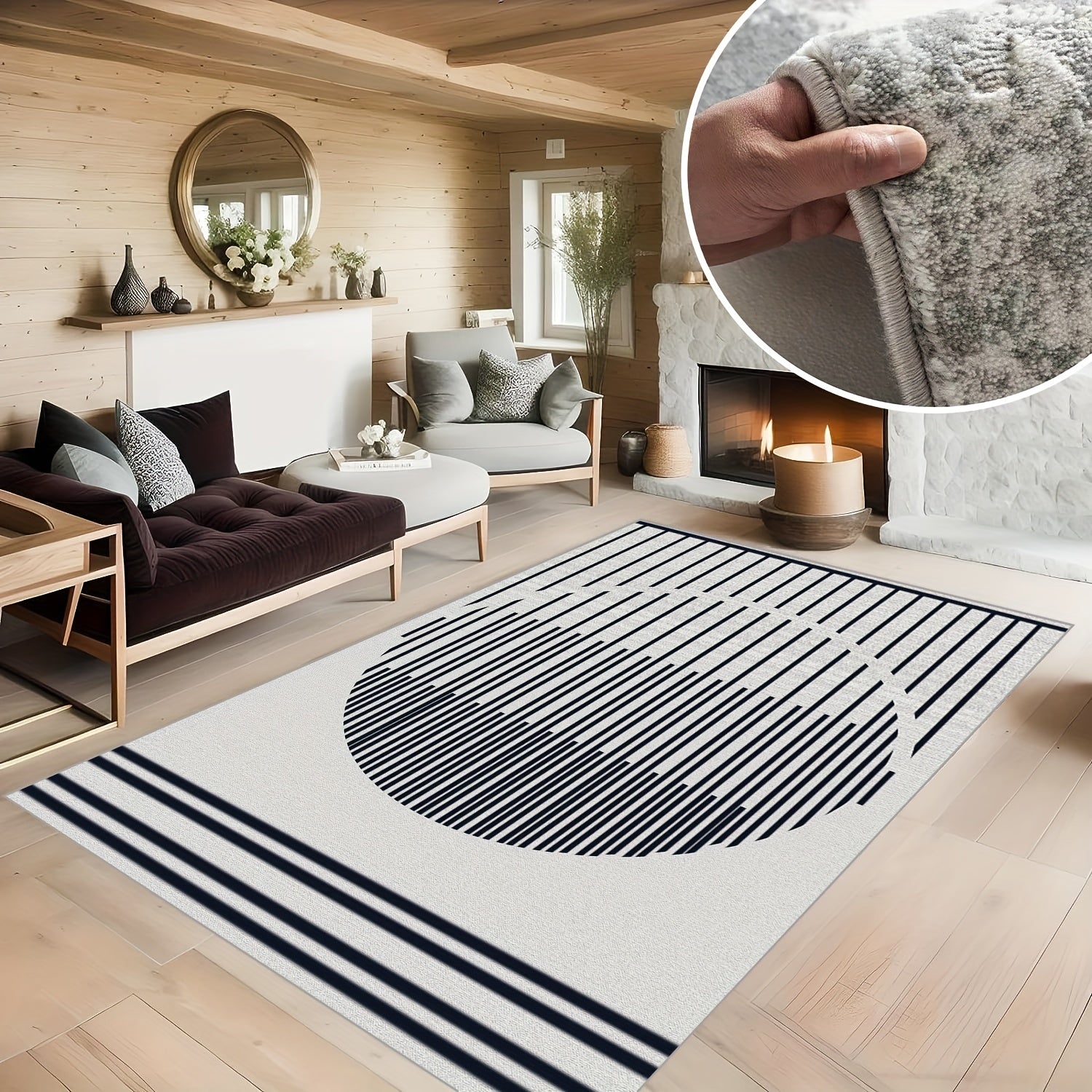 Modern Home Decor Carpet Soft Non Slip Floor Mat Easy to Clean