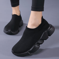 Breathable Chunky Sneakers Women Anti Slip Knit Mesh Comfortable Running