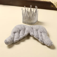 Newborn Wool Felt Angel Wings Crown Baby Photography Set