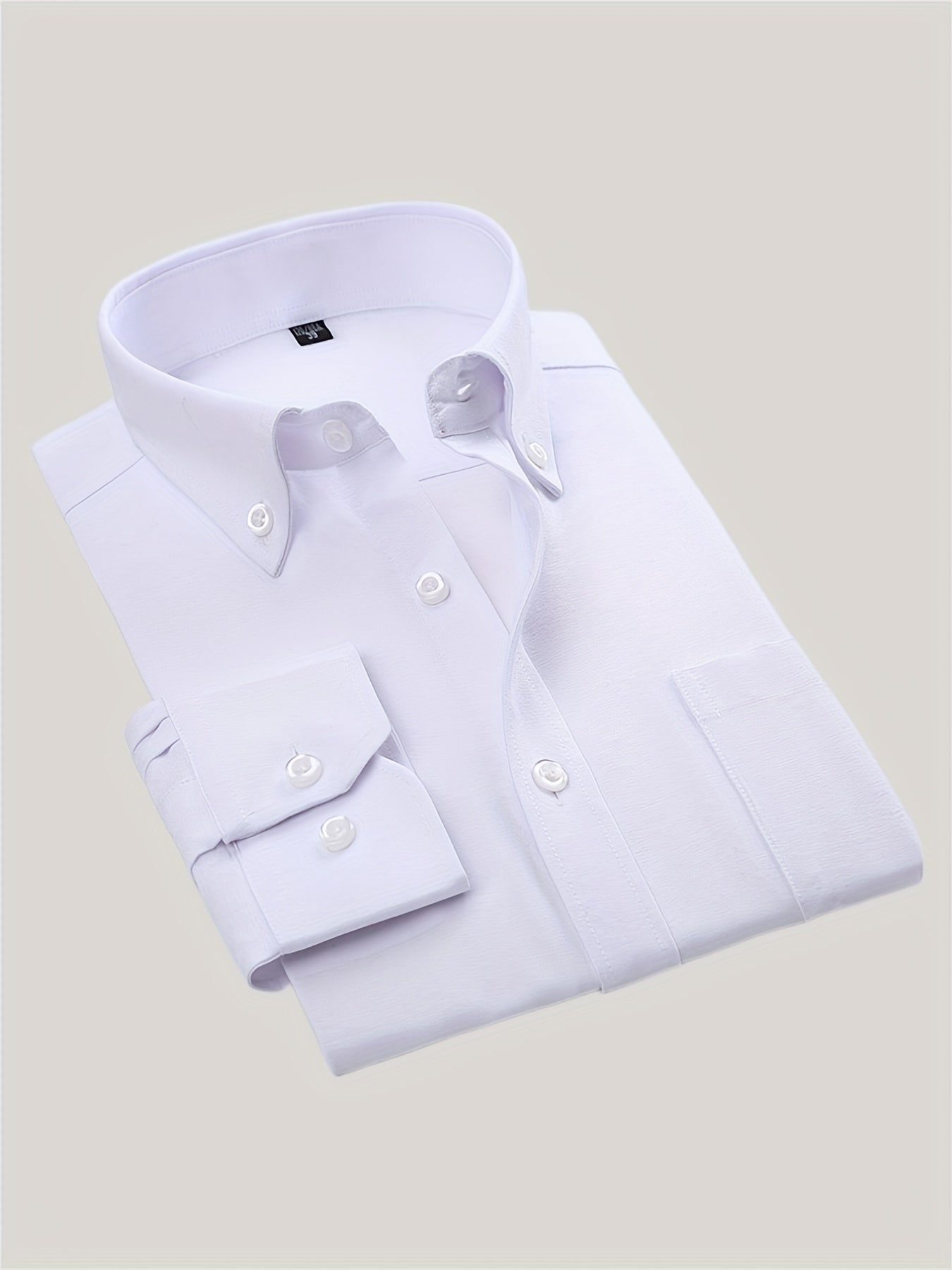Men's Square Neck Button Up Shirt with Chest Pocket
