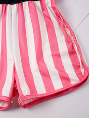 Toddler Girls MAMA'S BESTIE Stripe Graphic Cami Romper