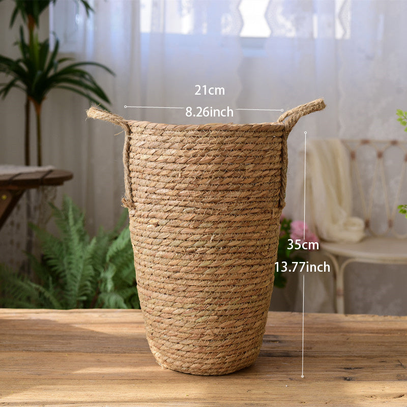 Nordic Woven Flower Basket Home Storage Living Room Decoration