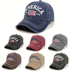 America Flag Embroidered Baseball Cap Vintage Washed Distressed Dad Hats Unisex