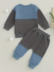 Toddler Boys Fall Winter Sweatshirt Jogger Pants Set