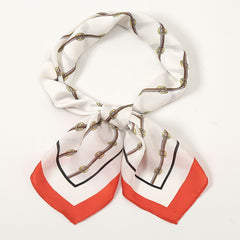 Print Scarf Bandana Womens Silk Head Scarf Casual Square Turban Hankerchief