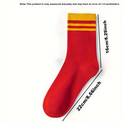 3 Pairs Red Socks Year Gift Christmas Gift Soft Dress Socks Thin Crew Socks