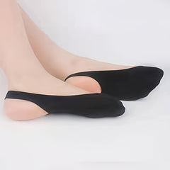 2pairs Ultra Low Cut Liner Socks With Sling Back No Show Padded Half Socks