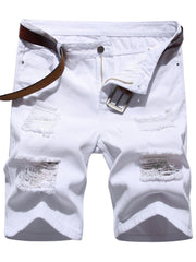 Men's Ripped Denim Shorts
