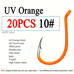 20pcs High Carbon Steel Octopus Fishing Hooks Size 10 10 0
