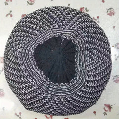 Men's Winter Woven Hat Ethnic Style Warm Beanie Checked Jacquard Hat